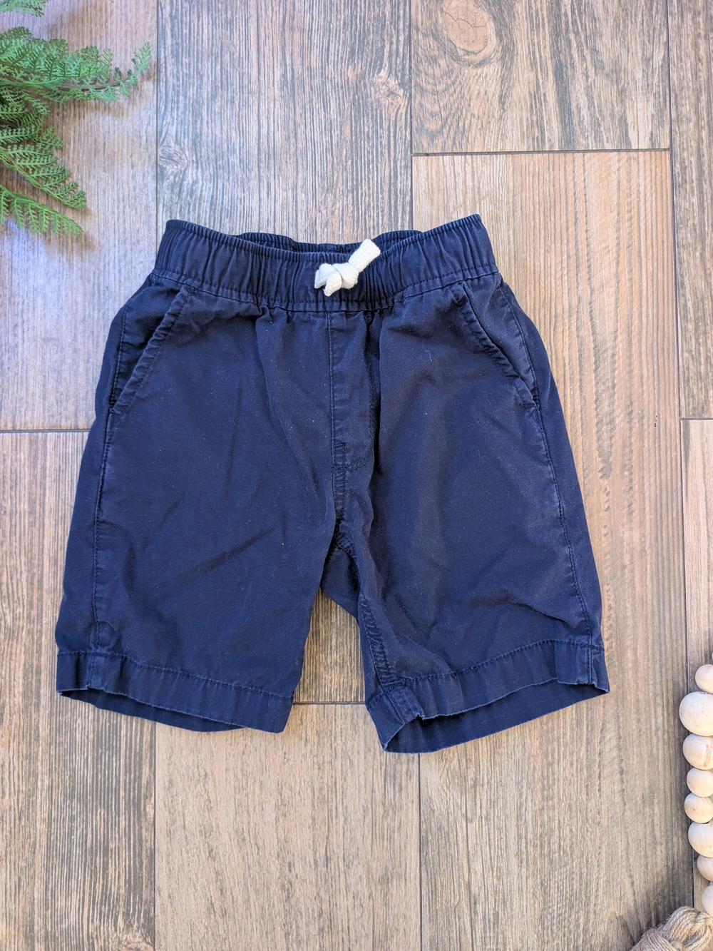 Children's Place Navy Kids Pull-On Shorts with White Drawstring